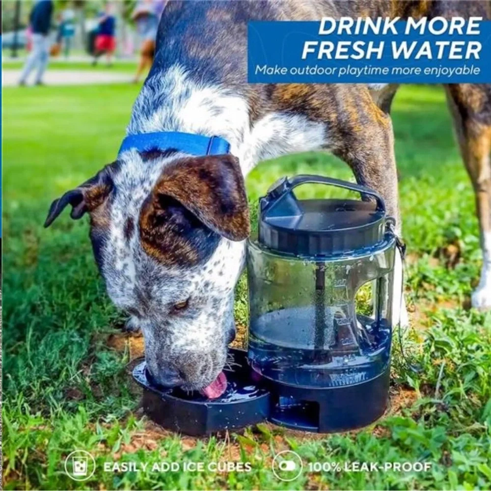 Dog Water Bowl Dispenser,Travel Dog Bowls for Camping Dog Park Hunting, 77OZ